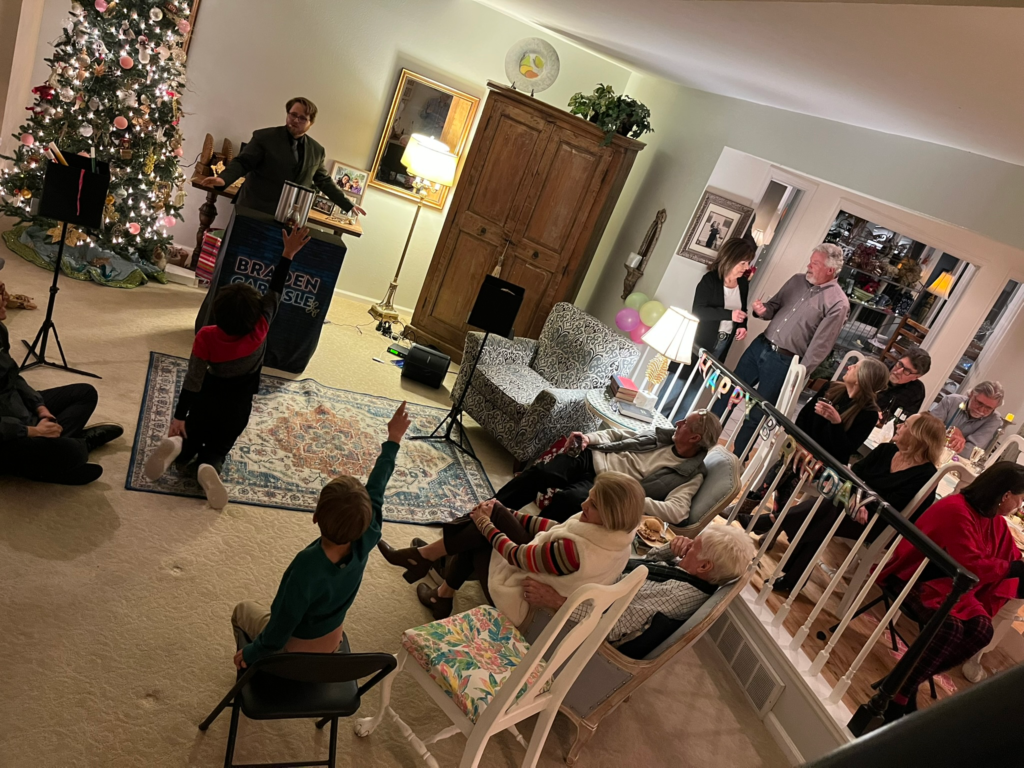 Magician Braden Carlisle Performing a Denver Birthday Magic Show